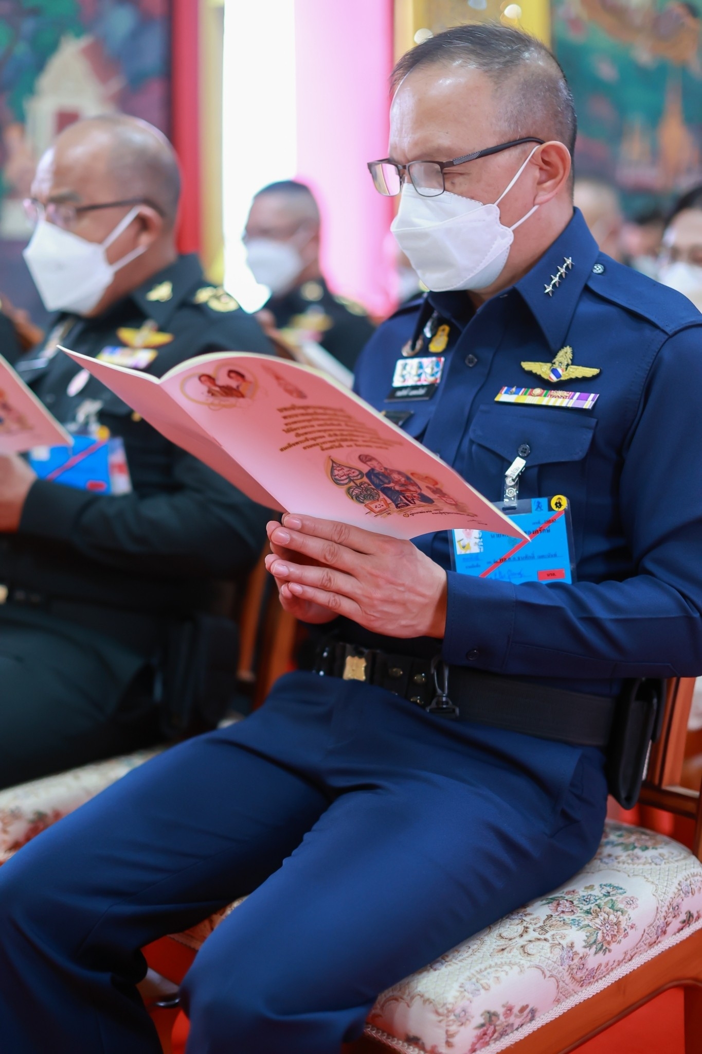 ๐๕๙ ปลัดกระทรวงกลาโหม พร้อมด้วยนายก สคภ.สป. นำคณะนายทหารชั้นผู้ใหญ่พร้อมภริยา บันทึกเทปอาเศียรวาท ถวายพระพรชัยมงคล เนื่องในโอกาสมหามงคลเฉลิมพระชนมพรรษา สมเด็จพระนางเจ้าฯ พระบรมราชินี