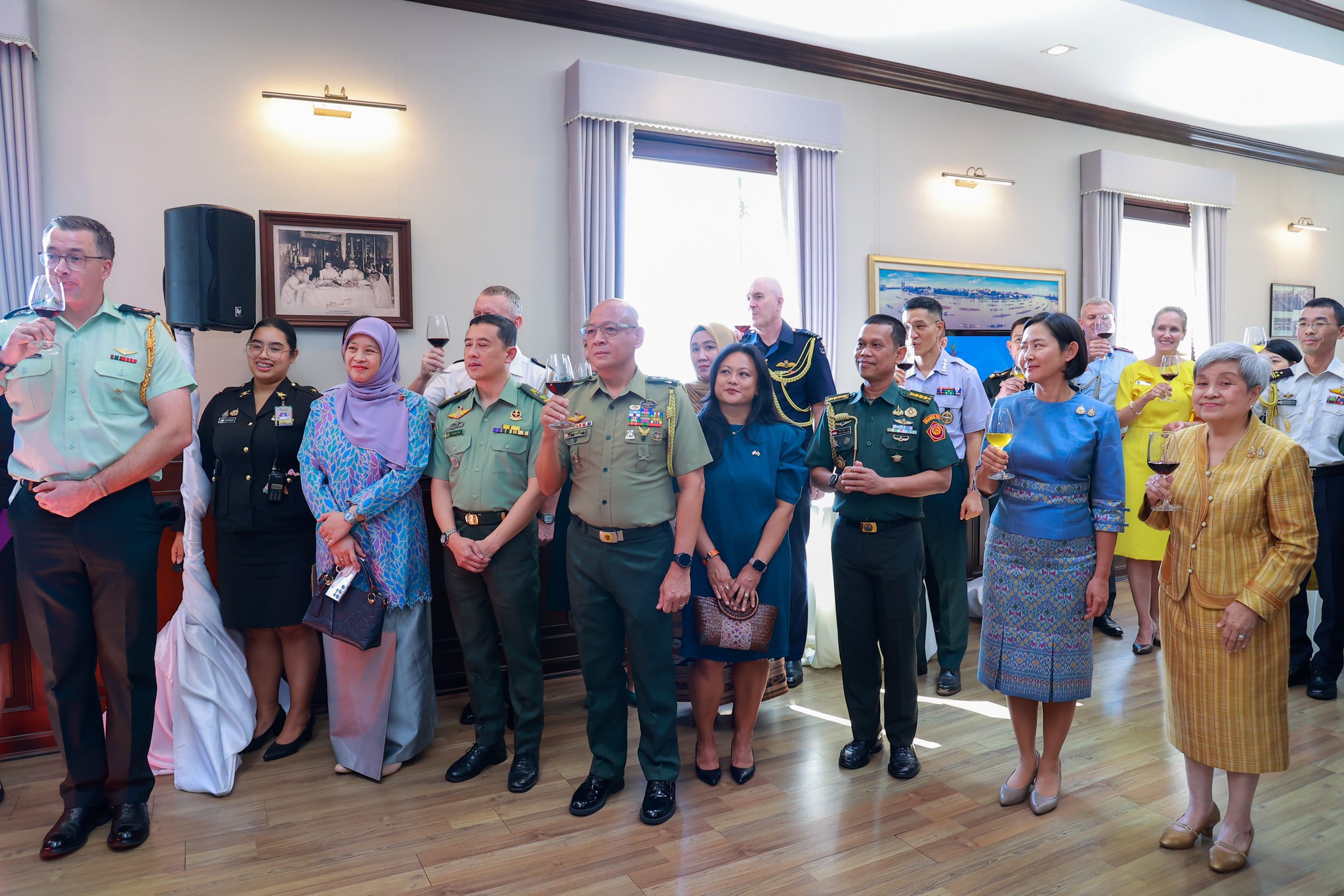 ๕๘ งานเลี้ยงรับรองคณะผู้ช่วยทูตทหารต่างประเทศ ประจำกรุงเทพฯ