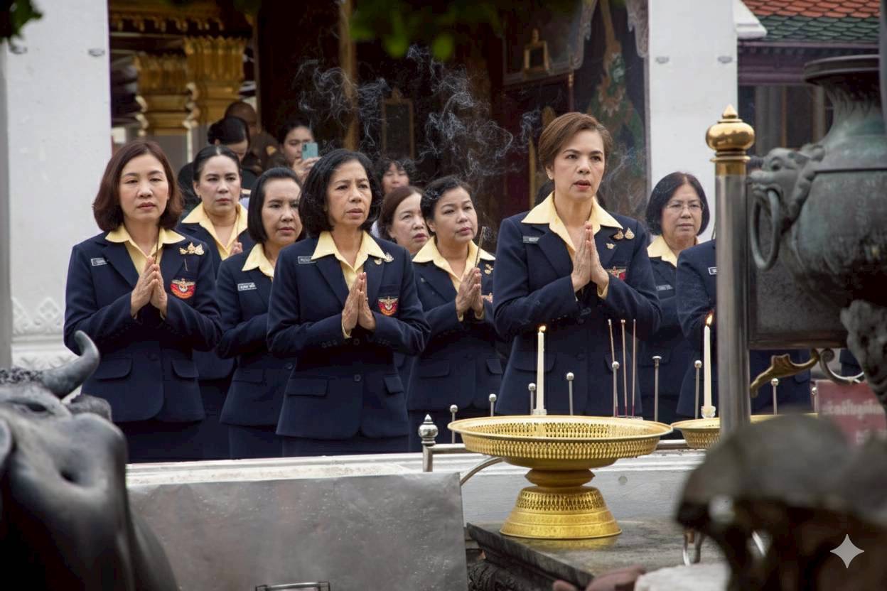 ๐๕ พิธีสักการะสิ่งศักดิ์สิทธิ์ เนื่องในโอกาสเข้ารับตำแหน่งใหม่ของคณะกรรมการบริหารสมาคมภริยาข้าราชการสำนักงานปลัดกระทรวงกลาโหม ประจำปีงบประมาณ พ.ศ.๒๕๖๙