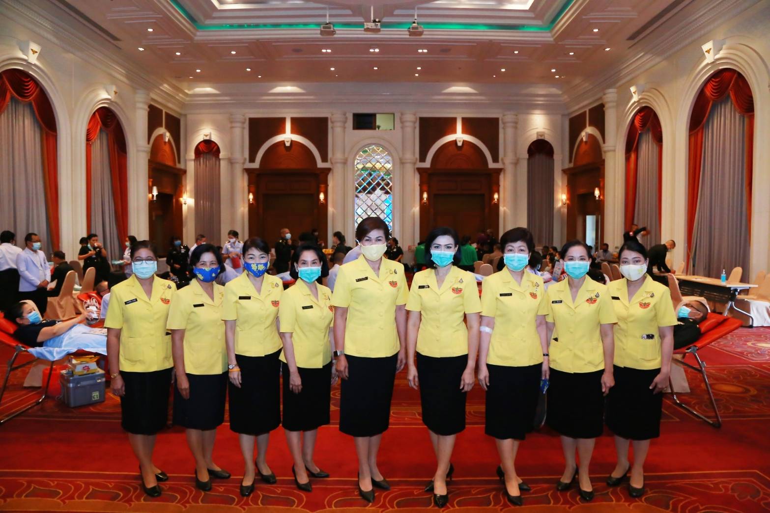 081 เมื่อวันที่ ๒๐ มีนาคม ๒๕๖๓ นายกสมาคมภริยาฯ พร้อมด้วยคณะกรรมการฯ ร่วมกิจกรรมบริจาคโลหิต ถวายเป็นพระราชกุศล แด่พระบาทสมเด็จพระจุลจอมเกล้าเจ้าอยู่หัว ผู้ทรงพระราชทาน กำเนิดกระทรวงกลาโหม เนื่องในวันคล้ายวันสถาปนากระทรวงกลาโหม ประจำปี ๒๕๖๓ ครบ ๑๓๓ ปี (๘ เมษายน ๒๕๖๓) ณ ห้องพินิตประชานาถ ในศาลาว่าการกลาโหม กรุงเทพฯ