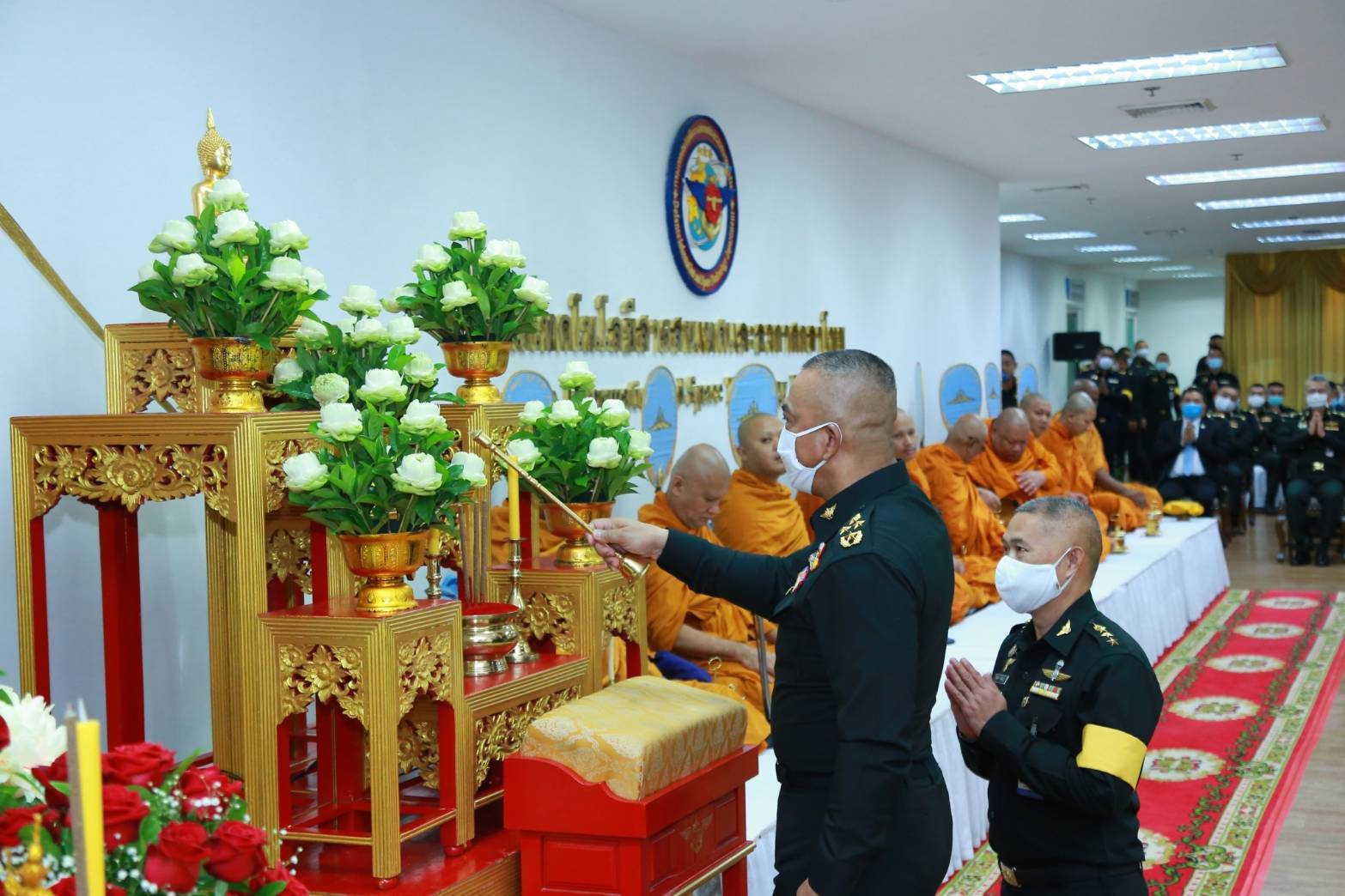 109 เมื่อวันพฤหัสบดีที่ ๓ กันยายน ๒๕๖๓ คุณรมิดา อินทรเจริญ นายกสมาคมภริยาข้าราชการสำนักงานปลัดกระทรวงกลาโหม พร้อมด้วยคณะกรรมการสมาคมฯ ร่วมงานวันคล้ายวันสถาปนากรมเทคโนโลยีสารสนเทศและอวกาศกลาโหม ครบรอบปีที่ ๒๕ ณ อาคารสำนักงานปลัดกระทรวงกลาโหม พื้นที่ศรีสมาน จ.นนทบุรี