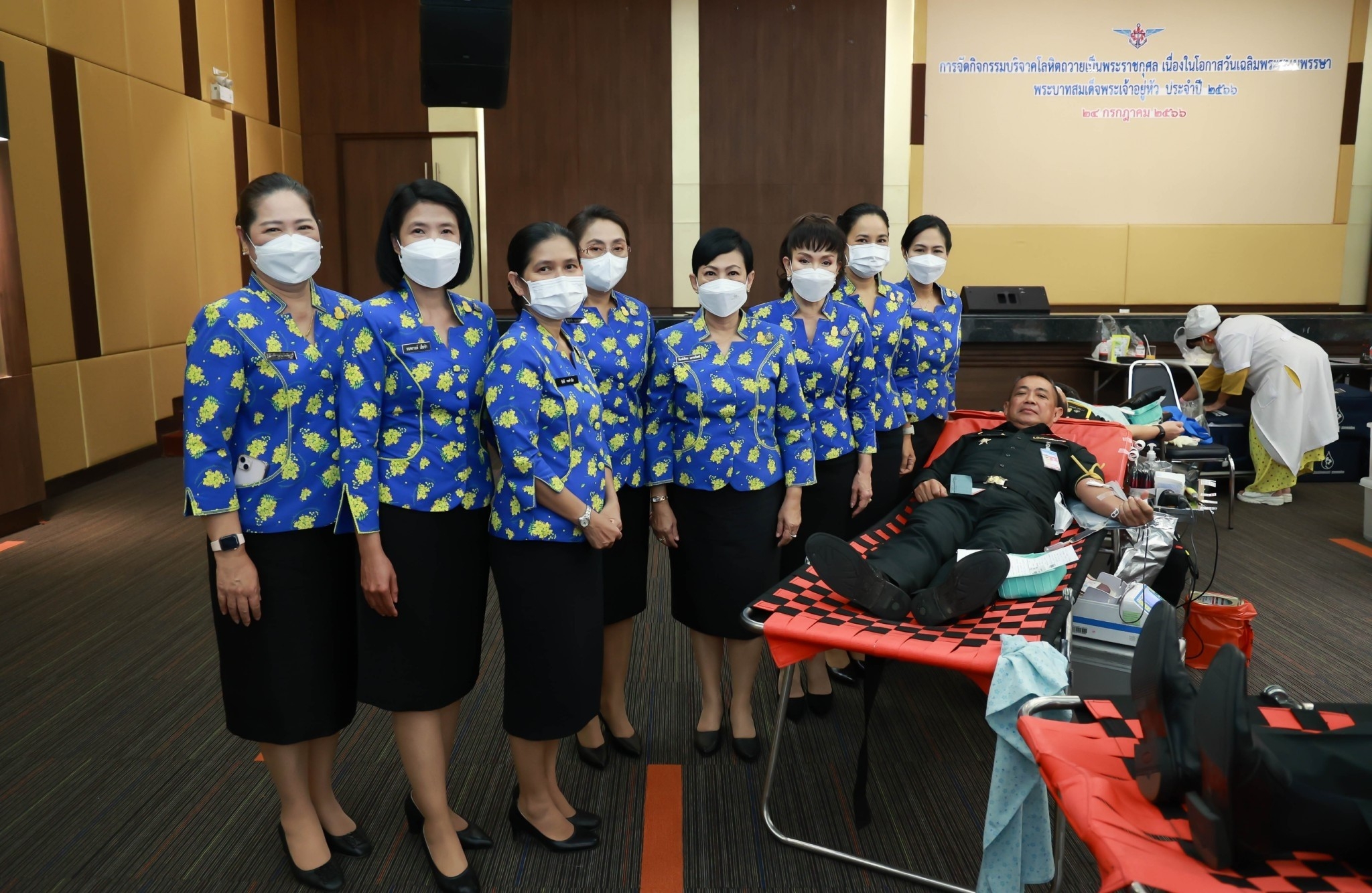 ๑๑๘ คณะกรรมการสมาคมฯ ร่วมกิจกรรมบริจาคโลหิตถวายเป็นพระราชกุศล
