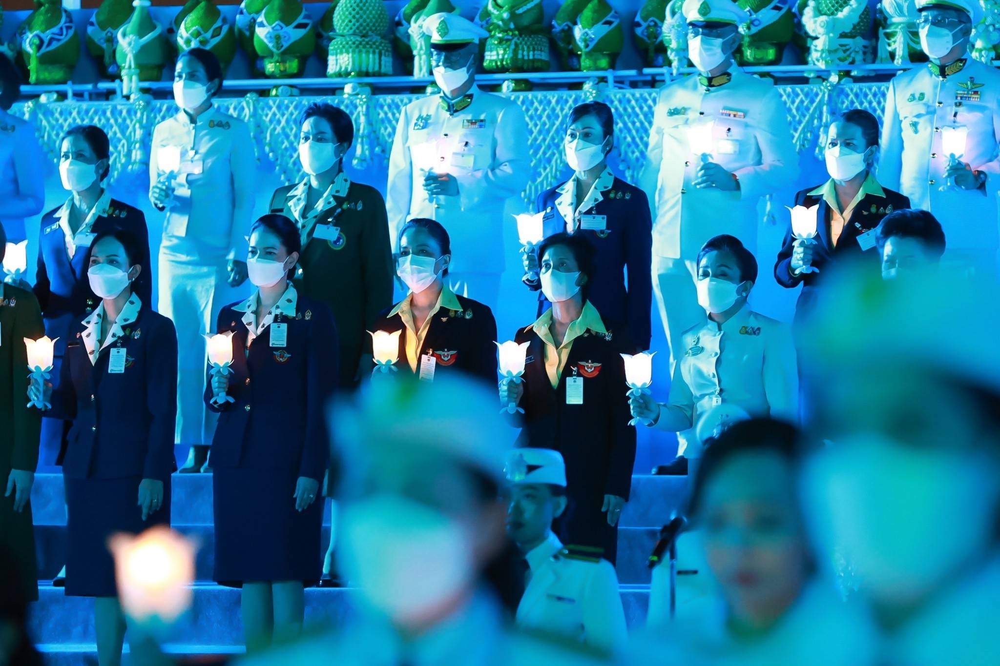 ๑๓๕ พิธีถวายเครื่องราชสักการะ และพิธีจุดเทียนถวายพระพรชัยมงคล เนื่องในโอกาสวันเฉลิมพระชนมพรรษาสมเด็จพระนางเจ้าสิริกิติ์ พระบรมราชินีนาถ พระบรมราชชนนีพันปีหลวง