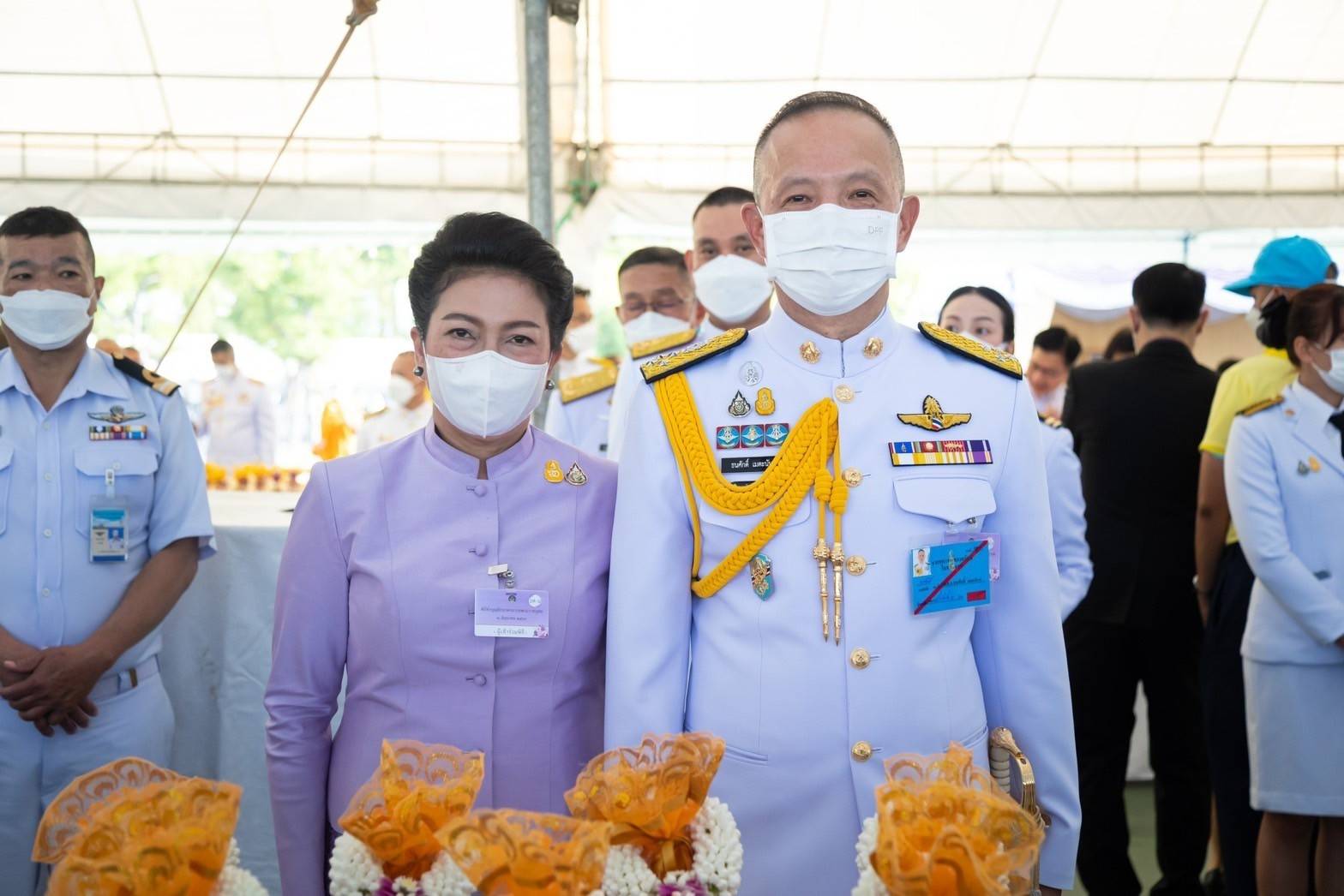 ๑๐๓ ผู้แทนปลัดกระทรวงกลาโหมและนายก สคภ.สป. ร่วมพิธีเจริญพระพุทธมนต์ และพิธีทำบุญตักบาตร เนื่องในโอกาสวันเฉลิมพระชนมพรรษาสมเด็จพระนางเจ้าฯ พระบรมราชินี