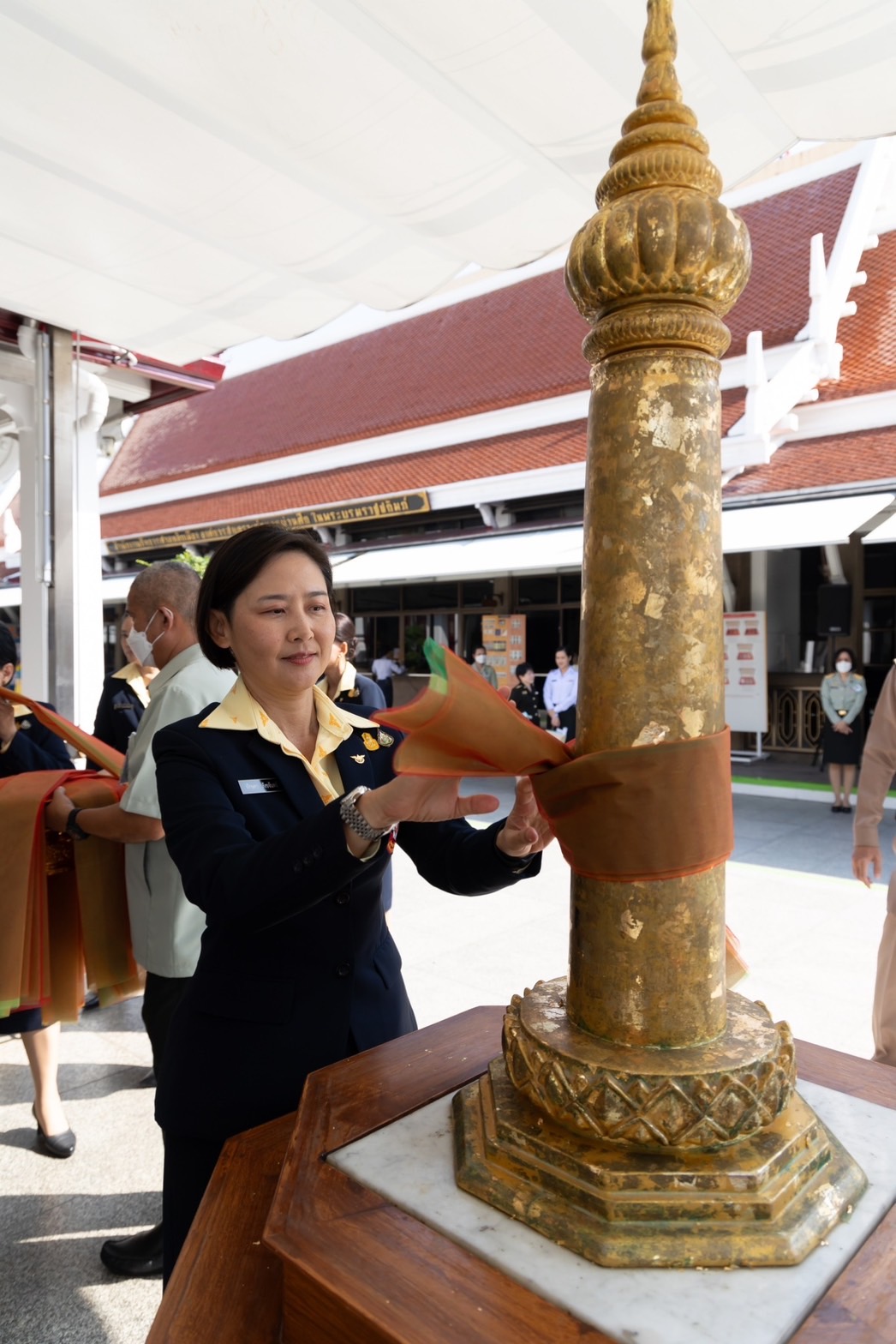 ๐๑๗ พิธีสักการะสิ่งศักดิ์สิทธิ์ เนื่องในโอกาสเข้ารับตำแหน่งคณะกรรมการบริหารสมาคมภริยา ข้าราชการสำนักงานปลัดกระทรวงกลาโหม ประจำปีงบประมาณ พ.ศ.๒๕๖๗ (๖ พ.ย.๖๖)